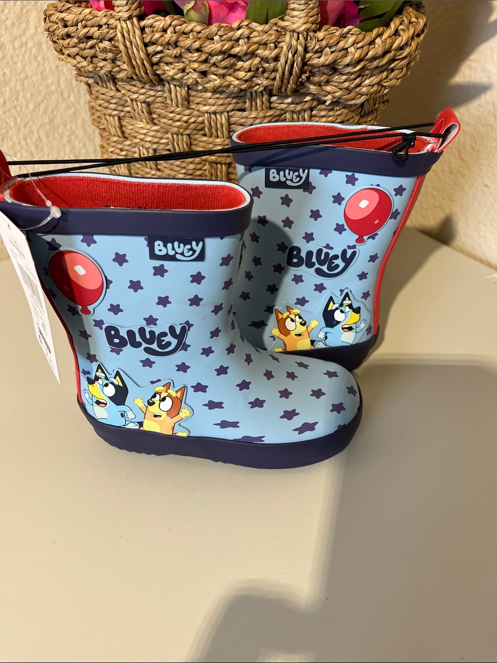 bluey Kids' Light Blue Star Rain Boots
